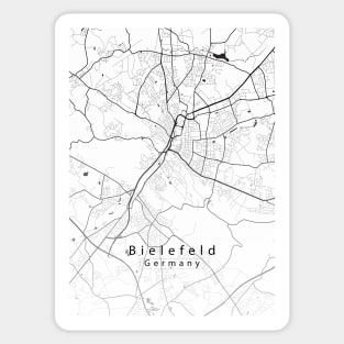 Bielefeld Germany City Map white Sticker